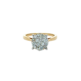 18k Yellow Gold and Diamond Fancy Ring in size 5.5 and total gold weight of 3.34g